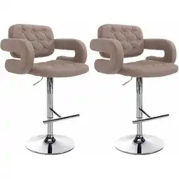 Netto Marken-Discount CLP 2er Set Barhocker Dublin Mit Stoff-Bezug I Höhenverstellbar Angebot
