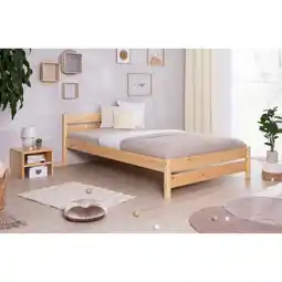Netto Marken-Discount TiCAA Massivholz Einzelbett Bora Kiefer Natur Angebot