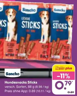 Netto Marken-Discount Sancho Hundesnacks Sticks Angebot