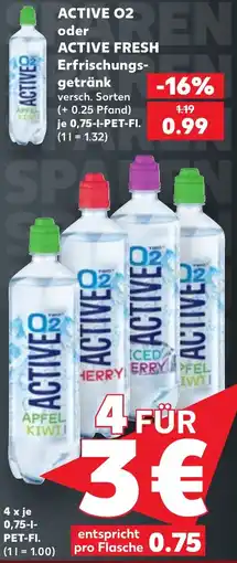 Kaufland ACTIVE O2 Erfrischungsgetränk Angebot