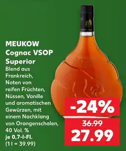 Kaufland MEUKOW Cognac VSOP Superior Angebot