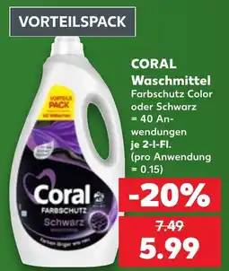 Kaufland Coral Waschmittel Farbschutz Color oder Schwarz Angebot