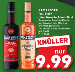 Kaufland RAMAZZOTTI Ital. Likör oder Arancia Alkoholfrei Angebot