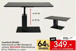 Zurbrüggen Dieter Knoll Couchtisch MILANO Angebot