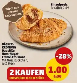 PENNY BÄCKER-KRÖNUNG Nuss-Nugat-Creme-Croissant Angebot