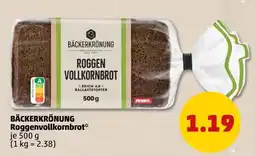 PENNY BÄCKERKRÖNUNG Roggenvollkornbrot Angebot