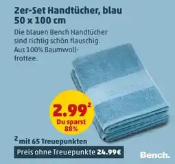 PENNY Bench Handtücher, blau Angebot