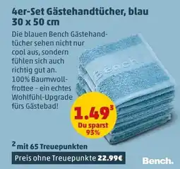 PENNY Bench Gästehandtücher, blau Angebot