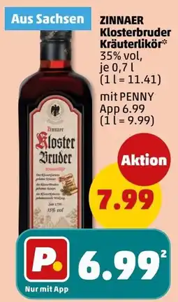 PENNY ZINNAER Klosterbruder Kräuterlikör Angebot