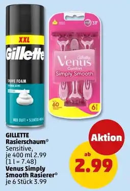 PENNY GILLETTE Rasierschaum* Sensitive Angebot