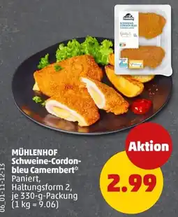 PENNY MÜHLENHOF Schweine-Cordon-bleu Camembert* Angebot