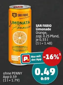 PENNY SAN FABIO Limonade Orange Angebot