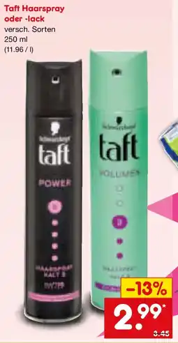 Netto Marken-Discount Taft Haarspray oder -lack Angebot