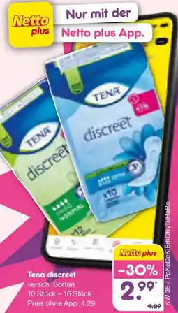 Netto Marken-Discount Tena discreet Angebot