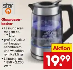Netto Marken-Discount star Glaswasserkocher Angebot