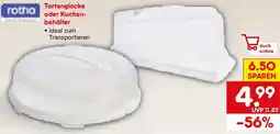 Netto Marken-Discount rotho Tortenglocke oder Kuchenbehälter Angebot