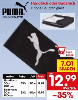 Netto Marken-Discount PUMA Handtuch oder Badetuch Angebot