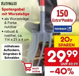 Netto Marken-Discount EASYMAXX Spatengabel mit Wurzelsäge Angebot