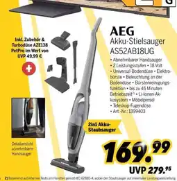 MEDIMAX AEG Akku-Stielsauger AS52AB18UG Angebot
