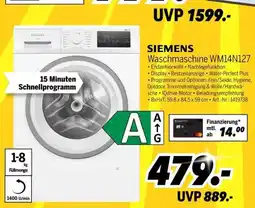MEDIMAX SIEMENS Waschmaschine WM14N127 Angebot