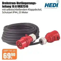 V Baumarkt Drehstrom-Verlängerungsleitung 16 A VKD2516 Angebot