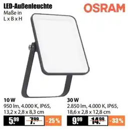 V Baumarkt LED-Außenleuchte OSRAM Angebot