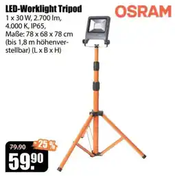 V Baumarkt LED-Worklight Tripod OSRAM Angebot