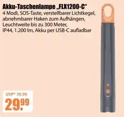 V Baumarkt Akku-Taschenlampe "FLX1200-C" Angebot