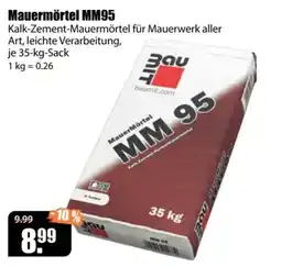 V Baumarkt Mauermörtel MM95 Angebot