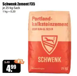 V Baumarkt Schwenk Zement F35 Angebot