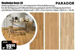 V Baumarkt Vinylboden Basic 30 PARADOR Angebot