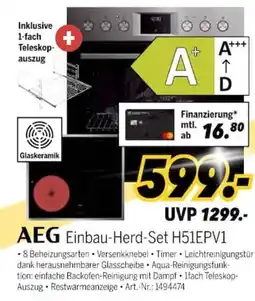 MEDIMAX AEG Einbau-Herd-Set H51EPV1 Angebot