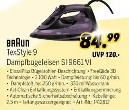MEDIMAX BRAUN TexStyle 9 Dampfbügeleisen SI 9661 VI Angebot