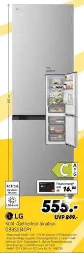 MEDIMAX LG Kühl-/Gefrierkombination GBBS514CPY Angebot