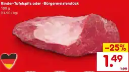Netto Marken-Discount Rinder-Tafelspitz oder Bürgermeisterstück Angebot