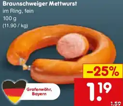 Netto Marken-Discount Braunschweiger Mettwurst Angebot