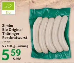 Selgros Zimbo Bio Original Thüringer Rostbratwurst Angebot