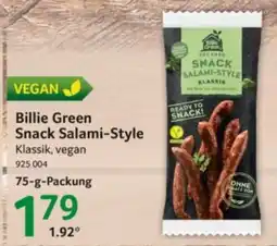 Selgros Billie Green Snack Salami-Style Klassik, vegan Angebot