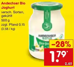 Netto Marken-Discount Andechser Bio Joghurt Angebot