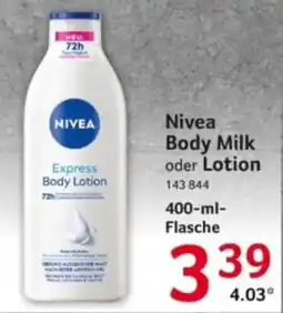 Selgros Nivea Body Milk oder Lotion Angebot