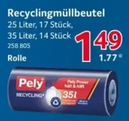 Selgros Pely Recyclingmüllbeutel Angebot