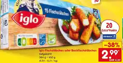 Netto Marken-Discount iglo Fischstäbchen oder Backfischstäbchen Angebot