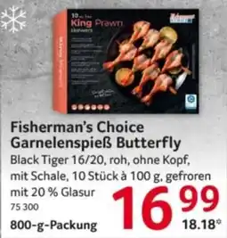 Selgros Fisherman's Choice Garnelenspieß Butterfly Angebot