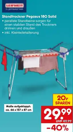 Netto Marken-Discount Leifheit Standtrockner Pegasus 180 Solid Angebot