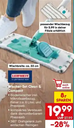 Netto Marken-Discount Leifheit Wischer-Set Clean & Compact Angebot