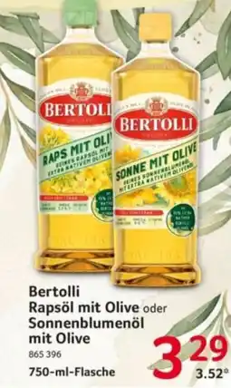 Selgros Bertolli Rapsöl mit Olive oder Sonnenblumenöl mit Olive Angebot