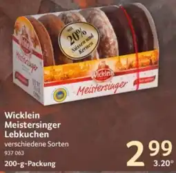 Selgros Wicklein Meistersinger Lebkuchen Angebot
