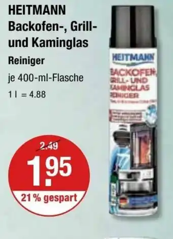 V Markt HEITMANN Backofen-, Grill- und Kaminglas Reiniger je 400ml Angebot