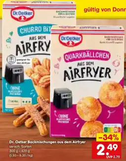 Netto Marken-Discount Dr. Oetker Backmischungen aus dem Airfryer Angebot