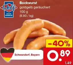 Netto Marken-Discount Wolf Bockwurst Angebot